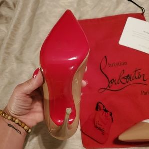 Never worn tan christian louboutin pumps!